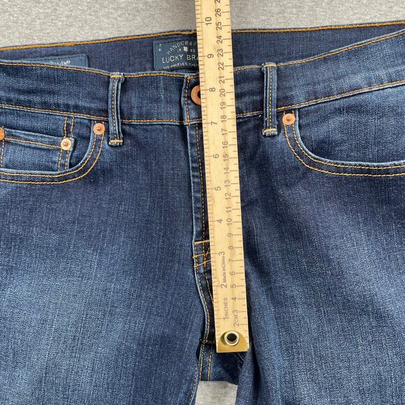 Lucky Brand Jeans Womens 4/27 Blue Sweet n Low Bootcut Dark Wash Lenoir Mid Rise - Picture 7 of 16